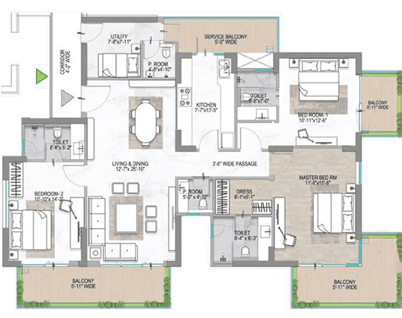 m3m opus sector 67 floor plan